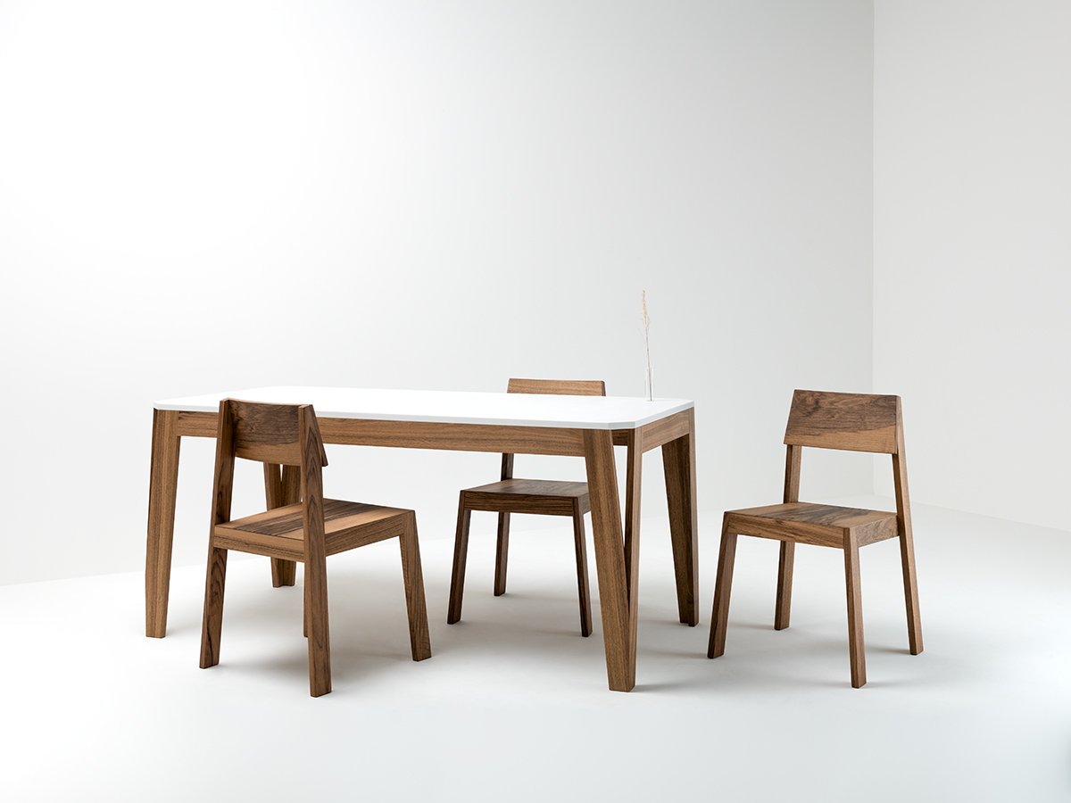Table en de salle à manger en noyer et résine sur mesure 100% fabriqué en France - MéliMélo