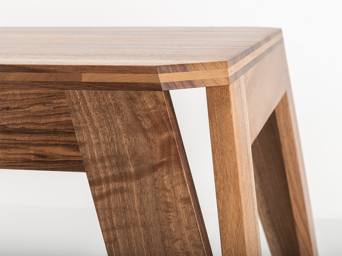 Table basse MéliMélo en noyer - Meuble design personnalisable