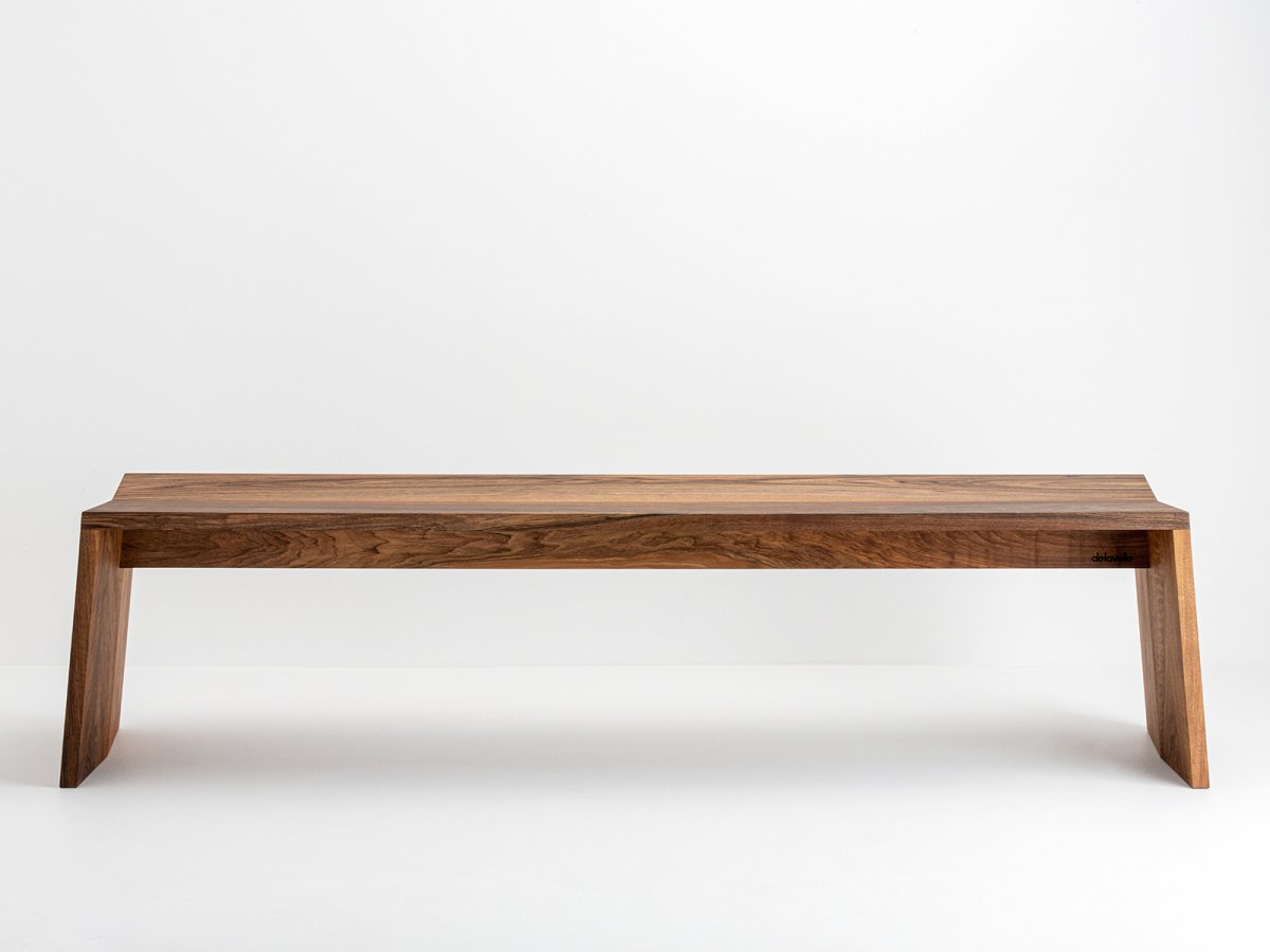 Banc en noyer massif disponible aussi en chêne - PAP