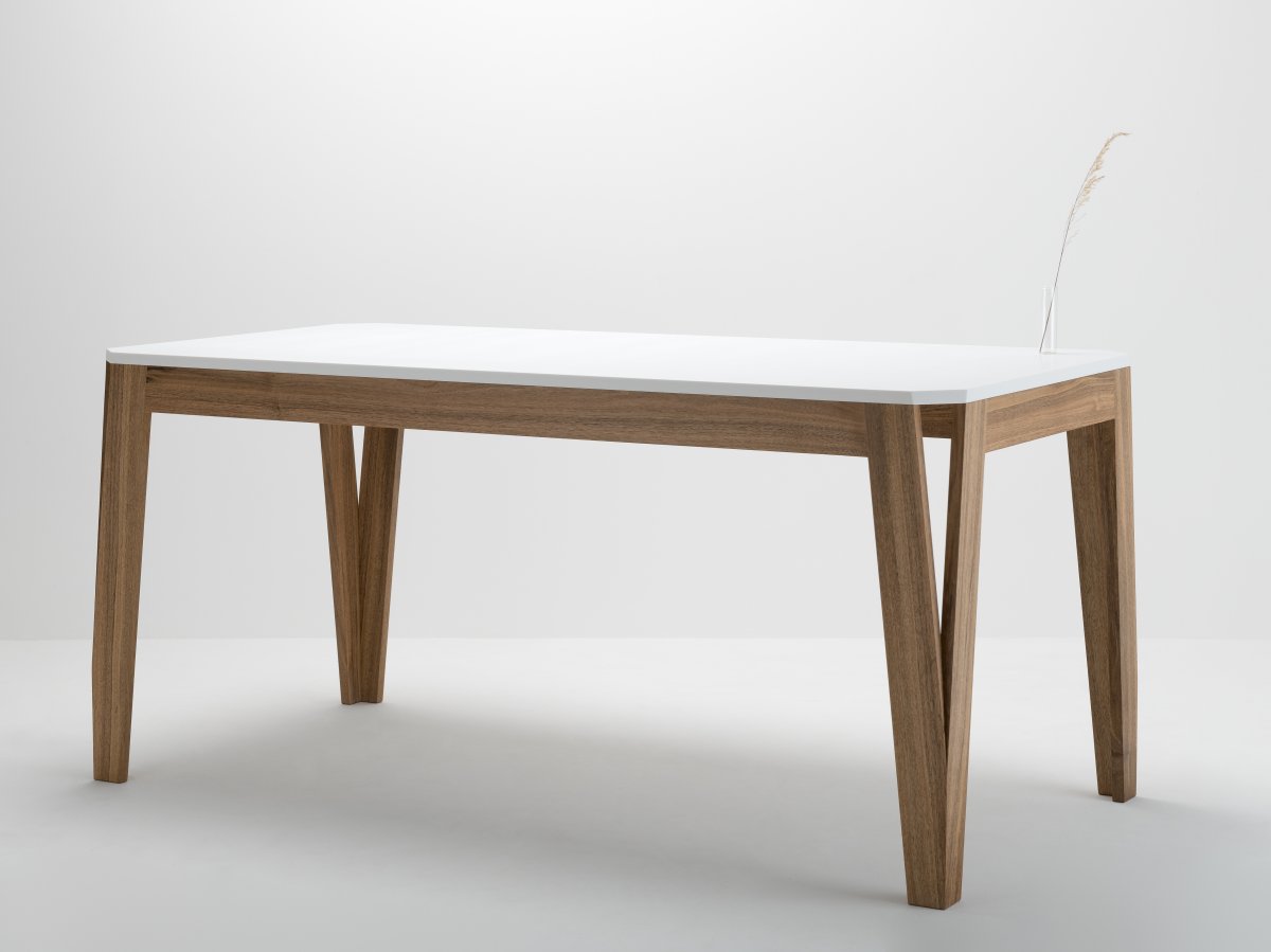 Table de salon en bois de noyer et résine sur mesure - MéliMélo