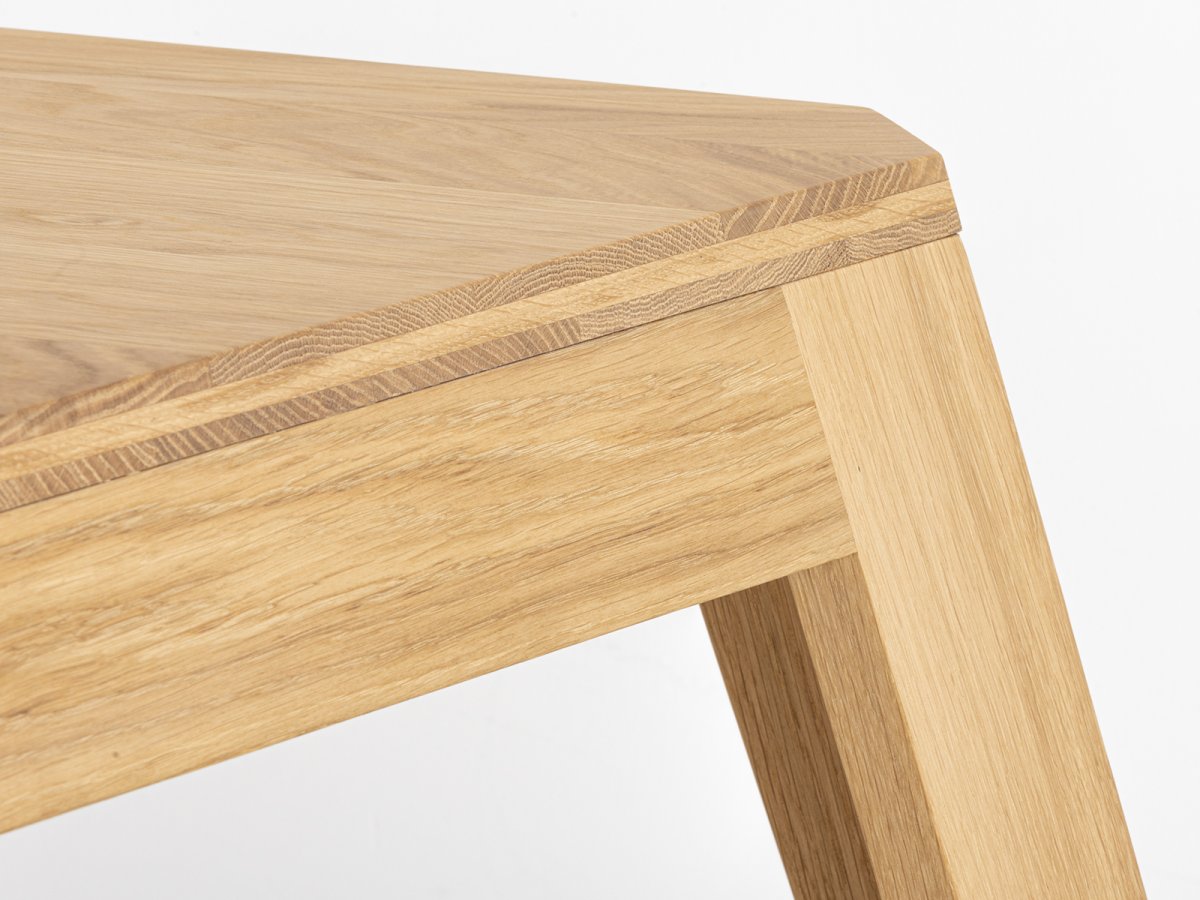 Table basse MéliMélo en chêne sur mesure - Chêne massif 3 plis