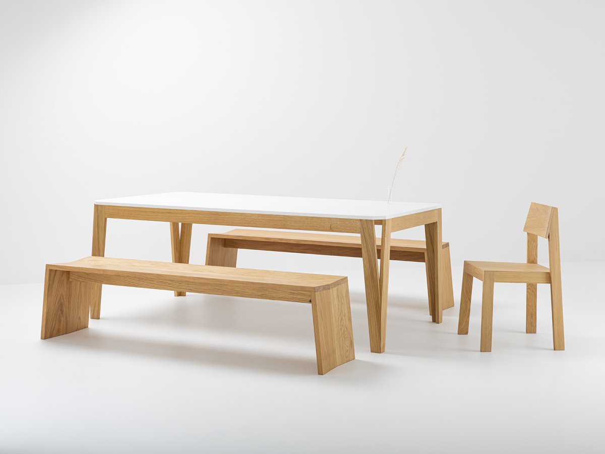 Table en chêne et résine HI-MACS® -  MéliMélo en résine et en chêne
