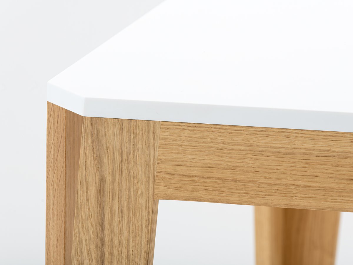 Table carrée ou en rectangulaire bois de chêne et résine - MéliMélo en résine et en chêne