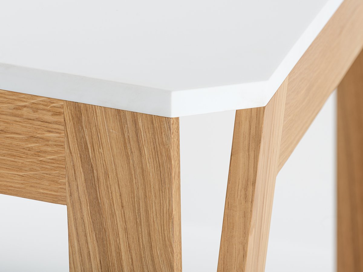 Table MéliMélo en chêne et résine sur mesure - Pour la cuisine ou la salle à manger