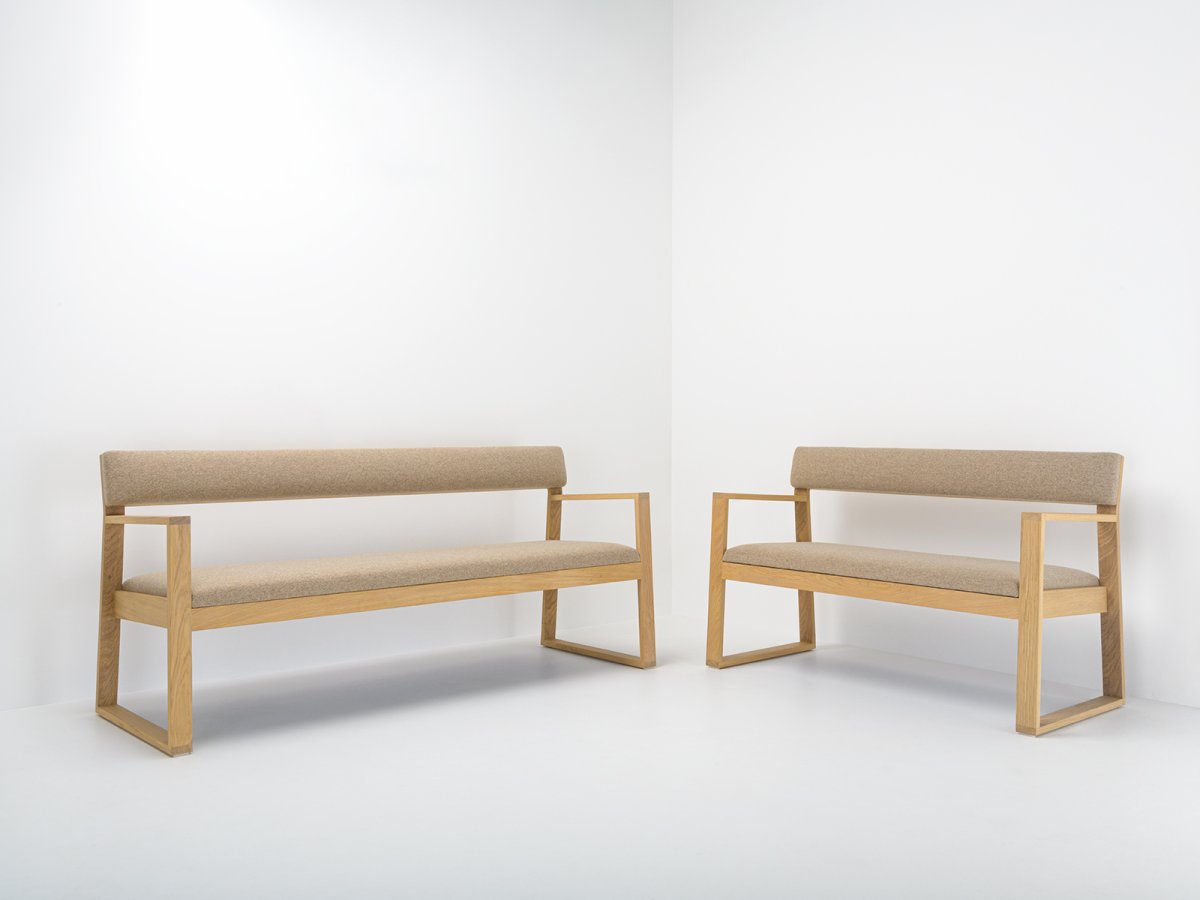 Banc Aix 120 cm en chêne - 120 cm: 2 places / 180 cm: 3 places
