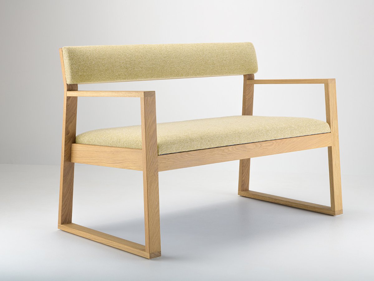 Banc Aix 120 cm en chêne - coloris Écru