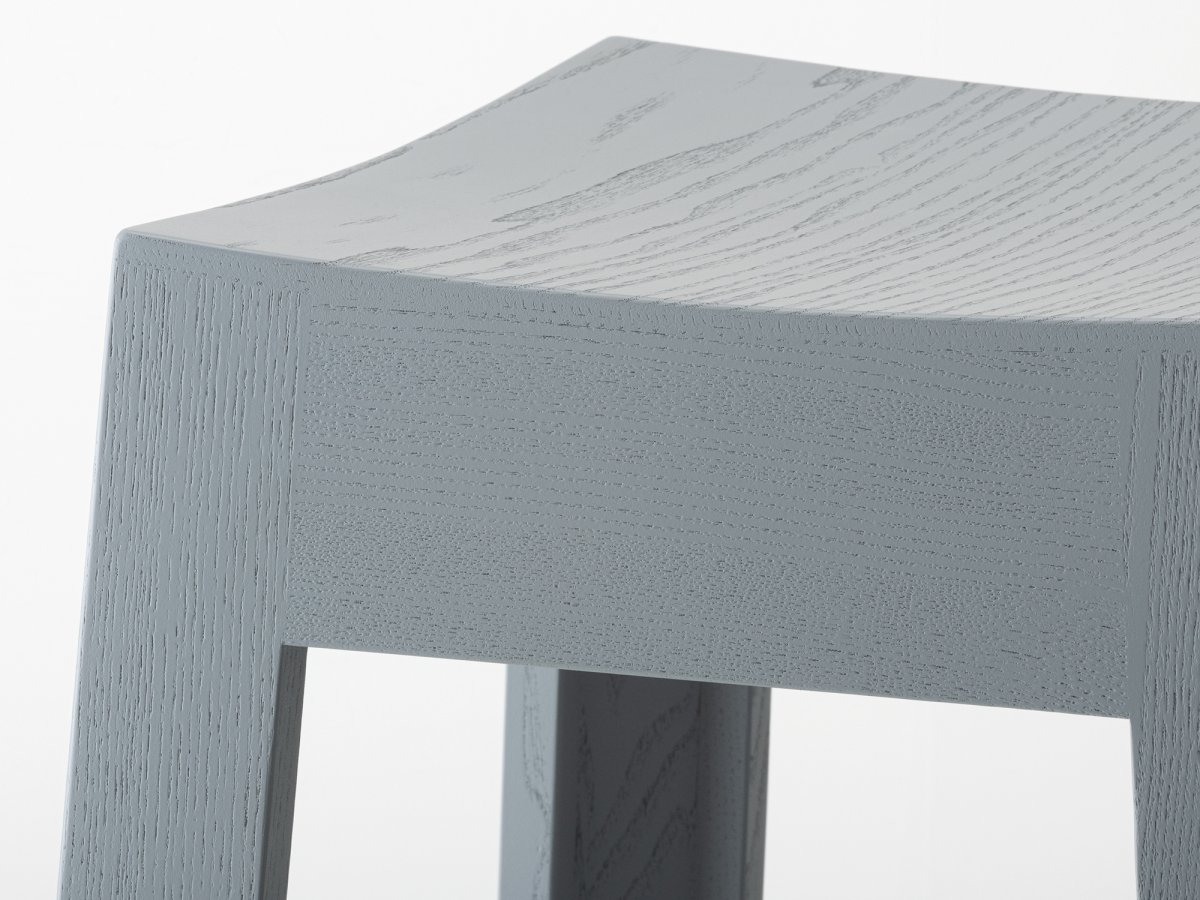 Tabouret de bar en frêne plusieurs coloris RAL au choix - Wak