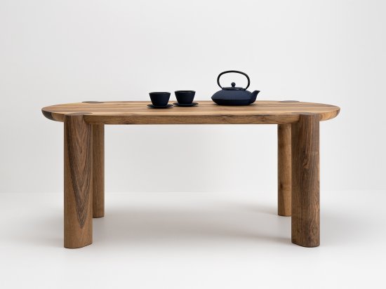 Table basse noyer design Couscous - collaboration avec Bina Baitel