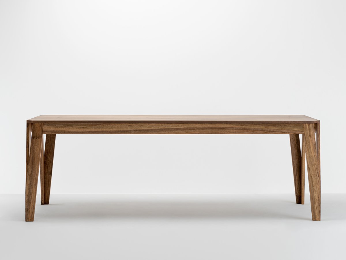 Table design en bois massif fabrication Française - MéliMélo en noyer