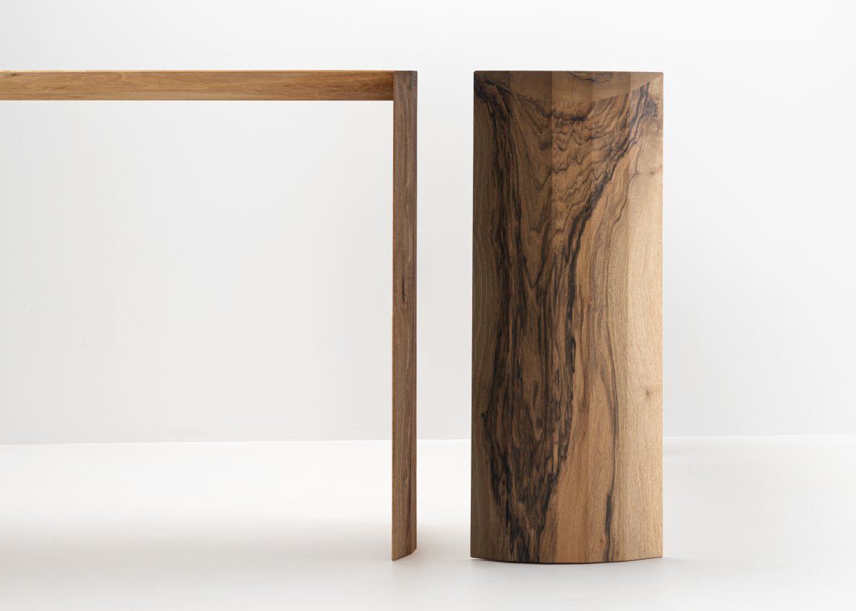 Console en noyer - Dendro en noyer