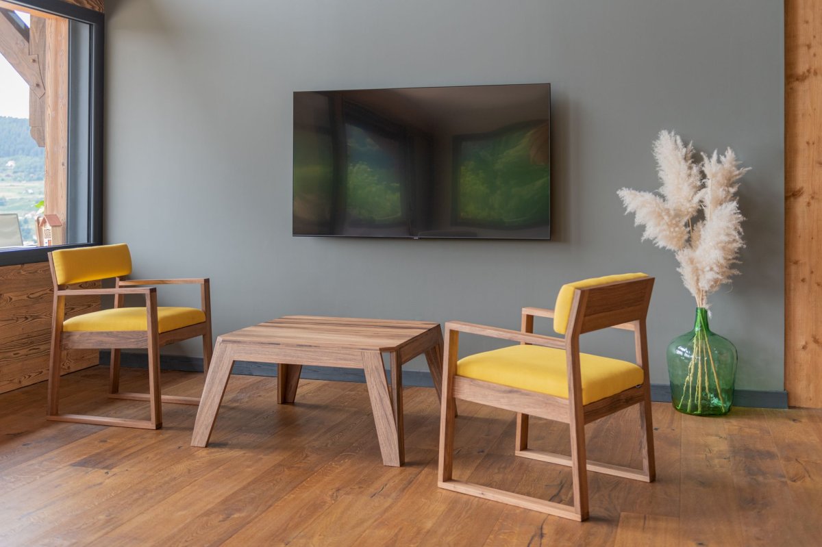 Chaise en chêne Aix et tissus Arpin® - Coloris au choix