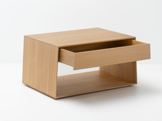 Table Basse en Chêne massif - Anouk Petit Modèle et son Tiroir.