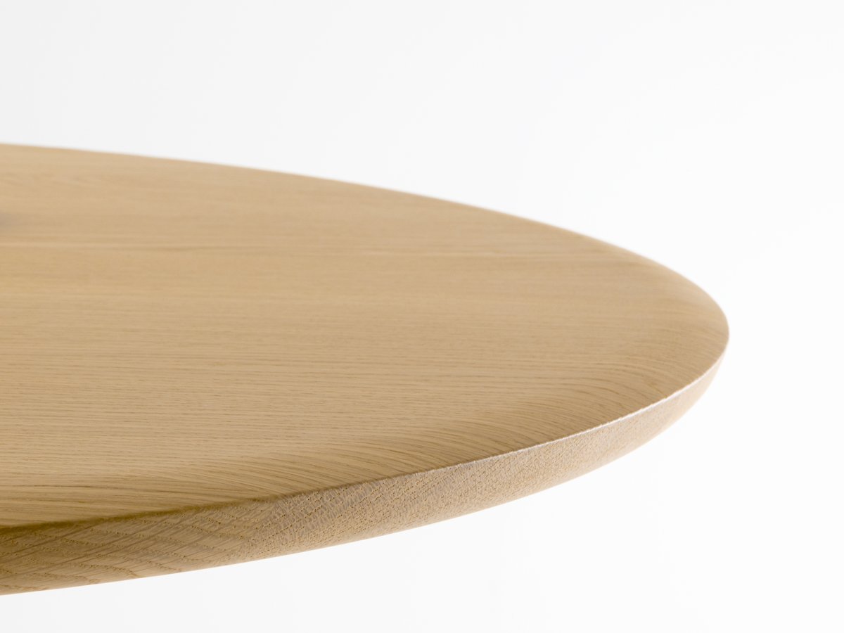 Table basse diamètre 50 cm - plateau chêne massif épaisseur 3,8 cm