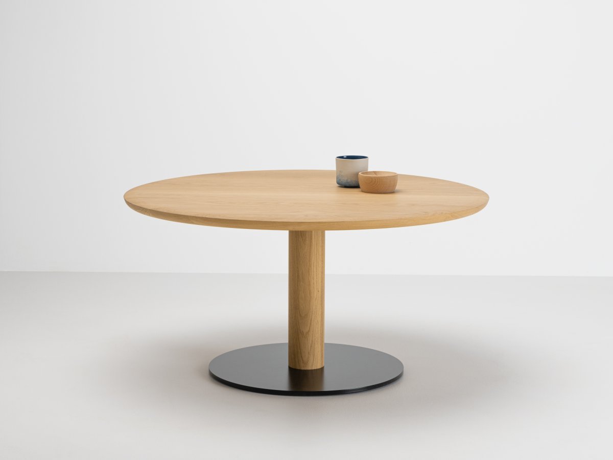 Table basse en bois diamètre 70 cm - photo diamètre 90 cm hauteur 45 cm