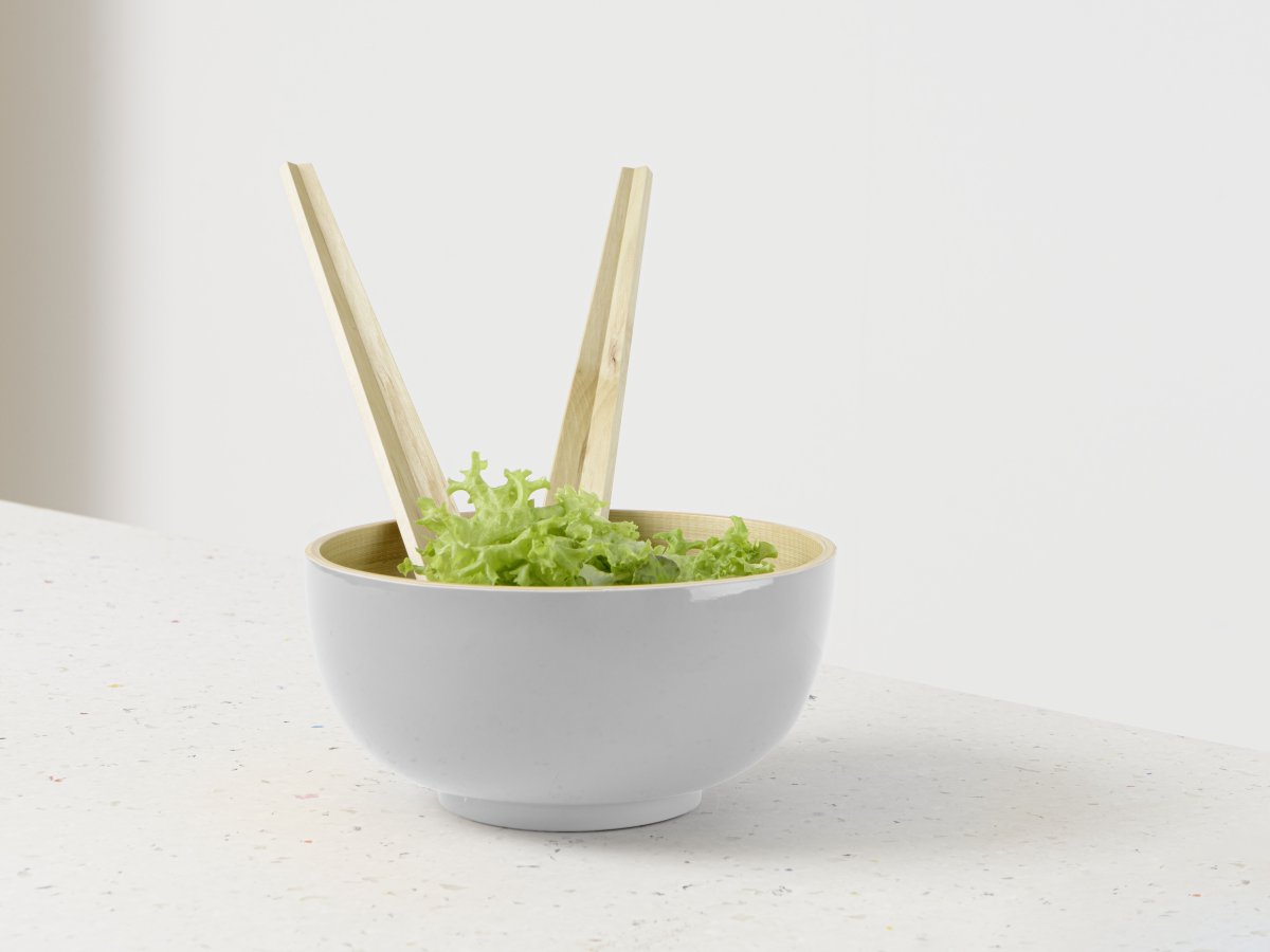 Couverts à salade en bois de charme- ergonomique et pratique