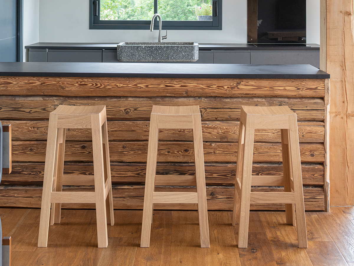 Tabouret de Cuisine Bar en bois