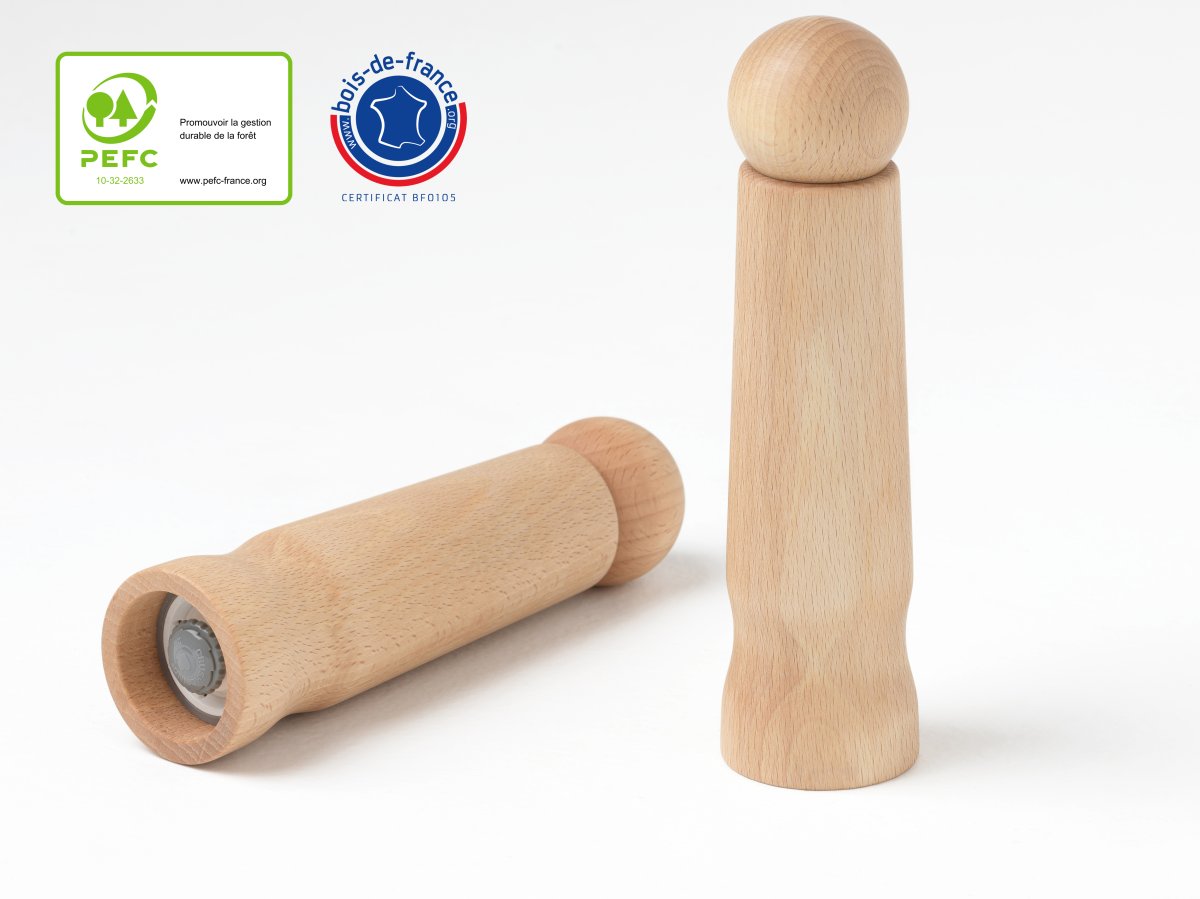 Moulin à épice en bois certifié PEFC et BOIS DE FRANCE