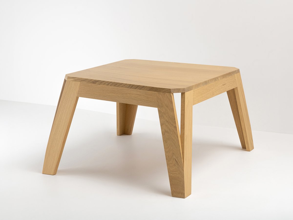 Petite table basse en chêne massif MÉLIMÉLO 60x60 cm