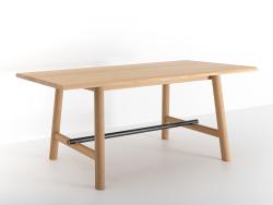 Table bois et m&eacute;tal design